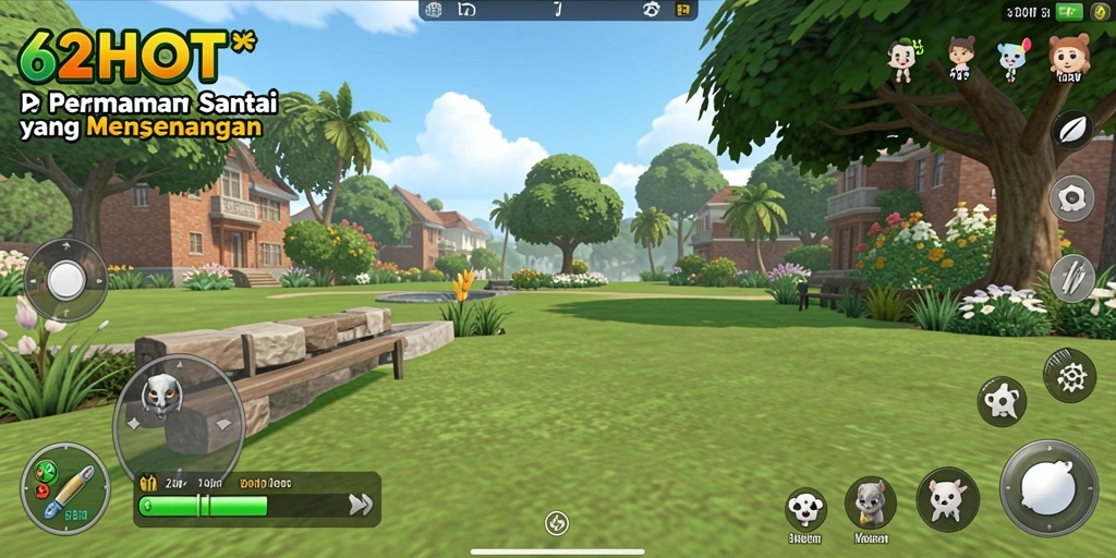 Tampilan gameplay <strong>62HOT</strong> yang penuh warna dan dinamis.