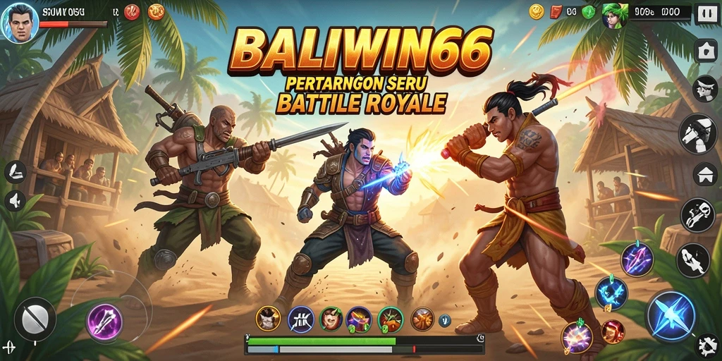 Tangkapan layar dari gameplay BALIWIN66 dengan aksi Battle Royale yang mendebarkan.