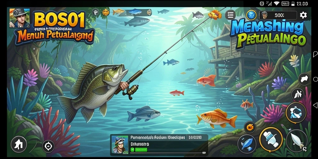 Tangkapan ikan memukau dalam gameplay BOS01.