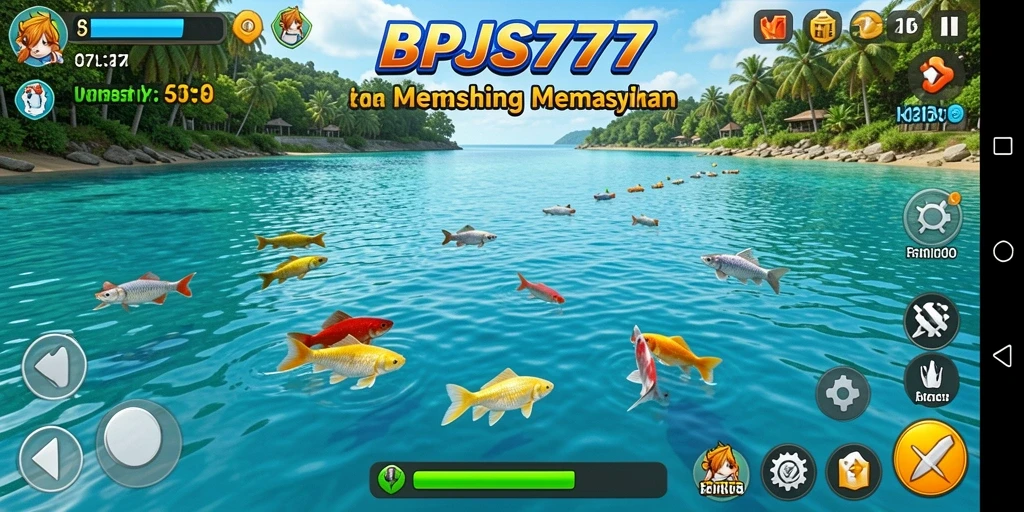 Tampilan gameplay memancing yang seru dan menarik.