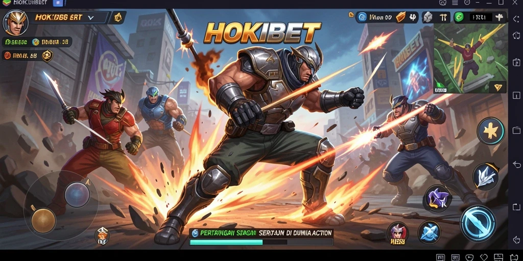 Tampilan aksi seru dalam HOKIBET dengan pertarungan yang mendebarkan.