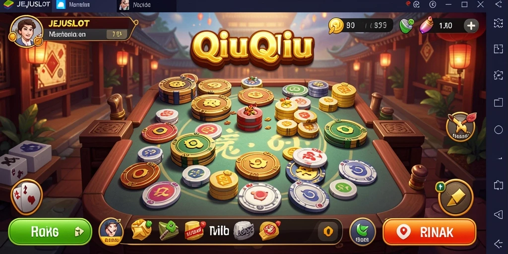 Tampilan gameplay QiuQiu yang seru dan interaktif.