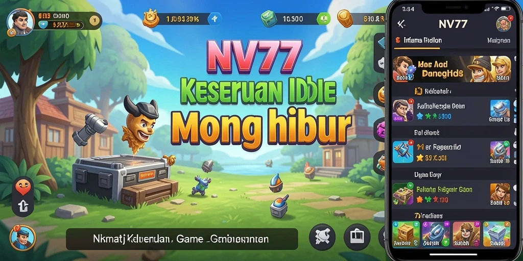 Tampilan screenshot NV77 menampilkan karakter dalam aktivitas Idle yang seru.