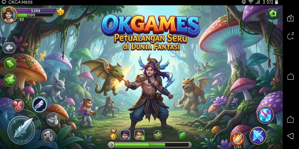 Screenshot utama OKGAMES menampilkan aksi seru dalam petualangan yang menegangkan.