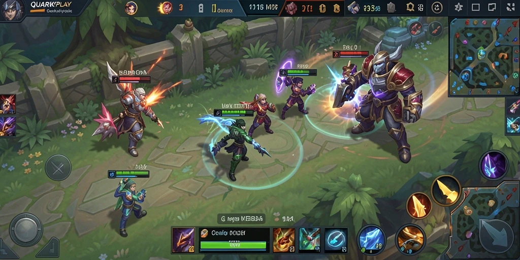 Tampilan menakjubkan dari pertarungan seru dalam QUARKPLAY.