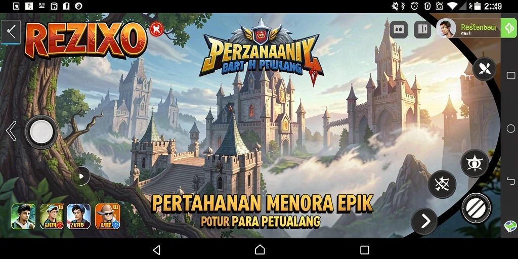 Tangkapan layar yang menunjukkan aksi menara mempertahankan wilayah dari serangan musuh.