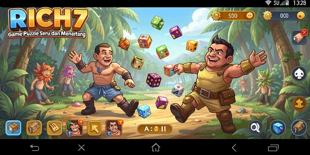 Gameplay puzzle RICH7 dengan tantangan menarik.