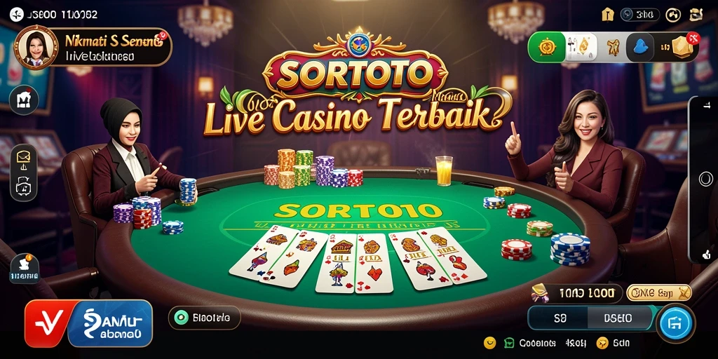 Tampilan menarik dari gameplay Live Casino di SORTOTO.