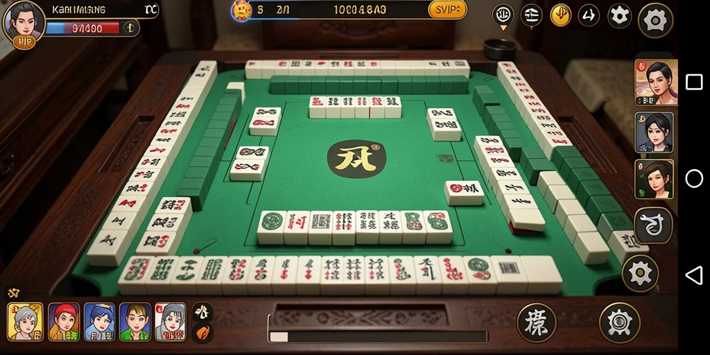Tampilan gameplay seru dari SVIP6 dengan desain ubin Mahjong.