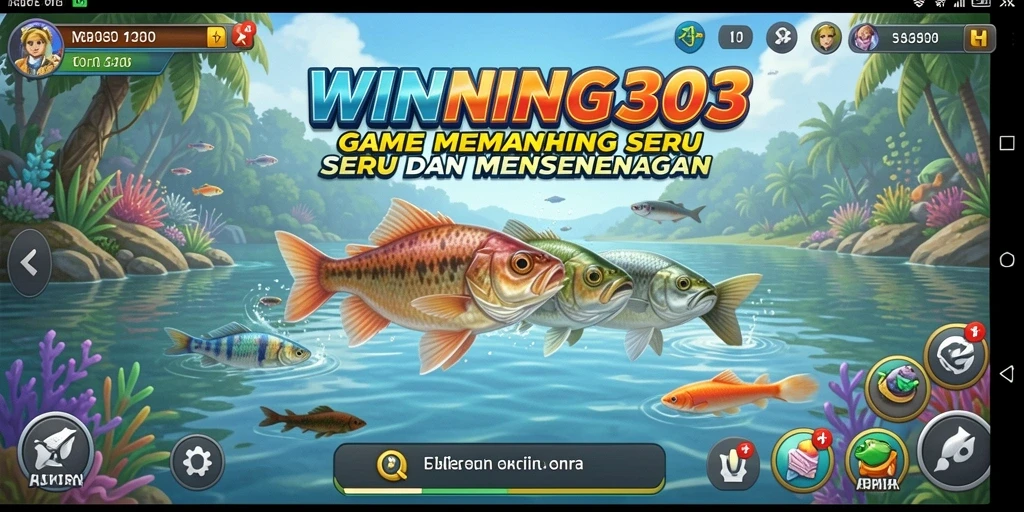 Screenshot menunjukkan gameplay memancing yang menakjubkan dan seru.