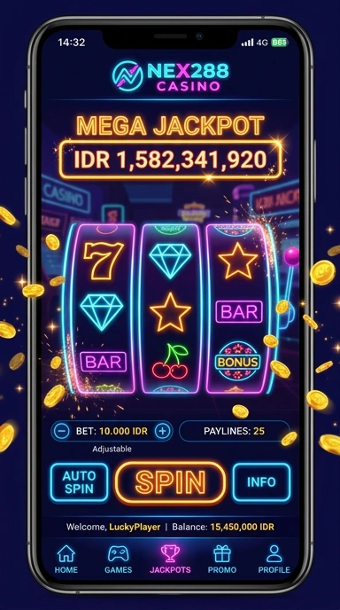 Tampilan antarmuka aplikasi nex288 yang bersih dan intuitif.
